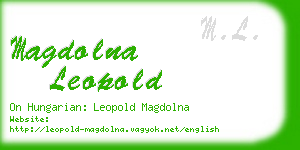 magdolna leopold business card